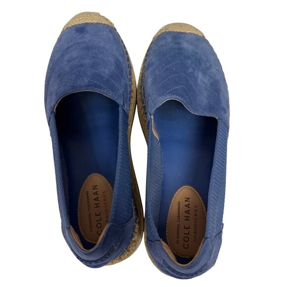 Cole Haan Women's Shoes Cloudfeel Blue Suede Espadrilles Slip On Size 7 Beach - Picture 5 of 8